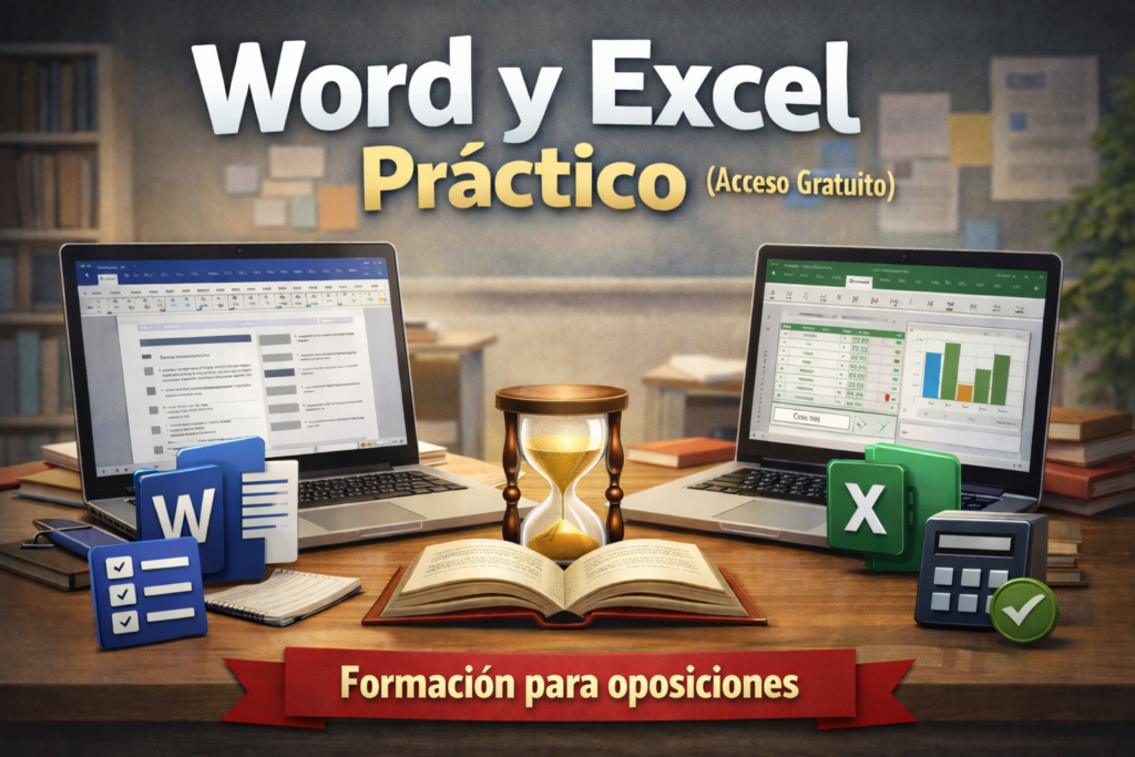 temario word excel examen practico oposiciones gratis